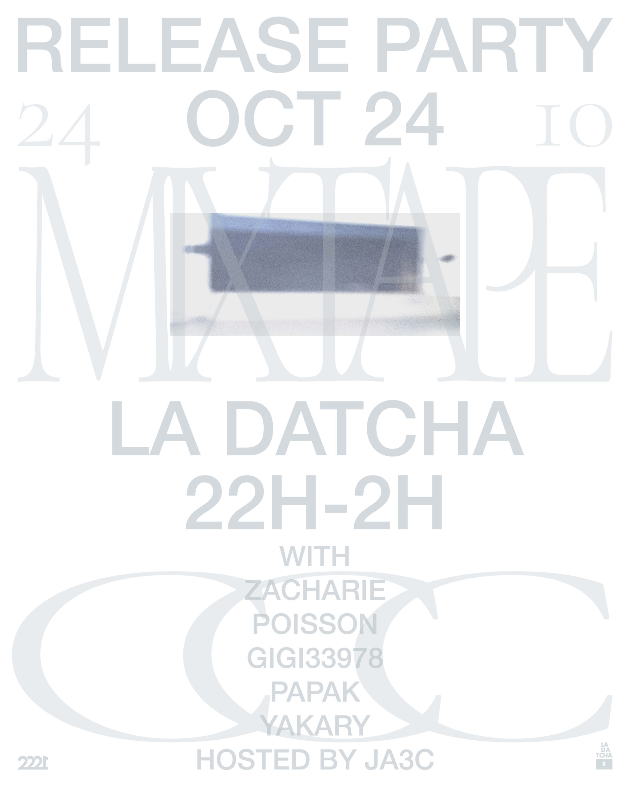 Samedi 24 octobre : Mixtape JA3C