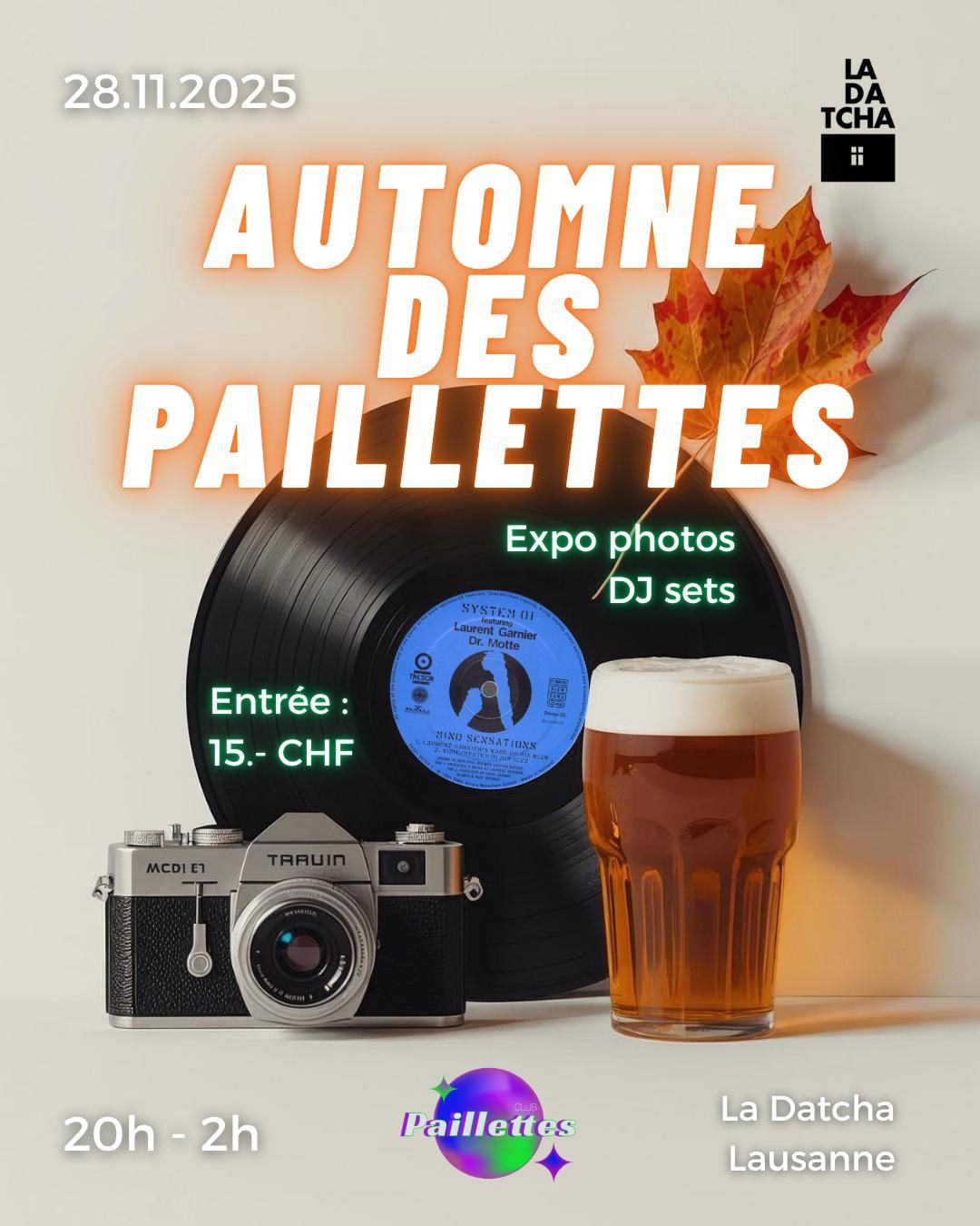Vendredi 28 novembre : soirée Paillettes